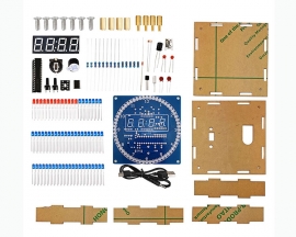 DS1302 DIY Rotating LED Clock Kit with Temperature and Light Control, 4-Digit Display